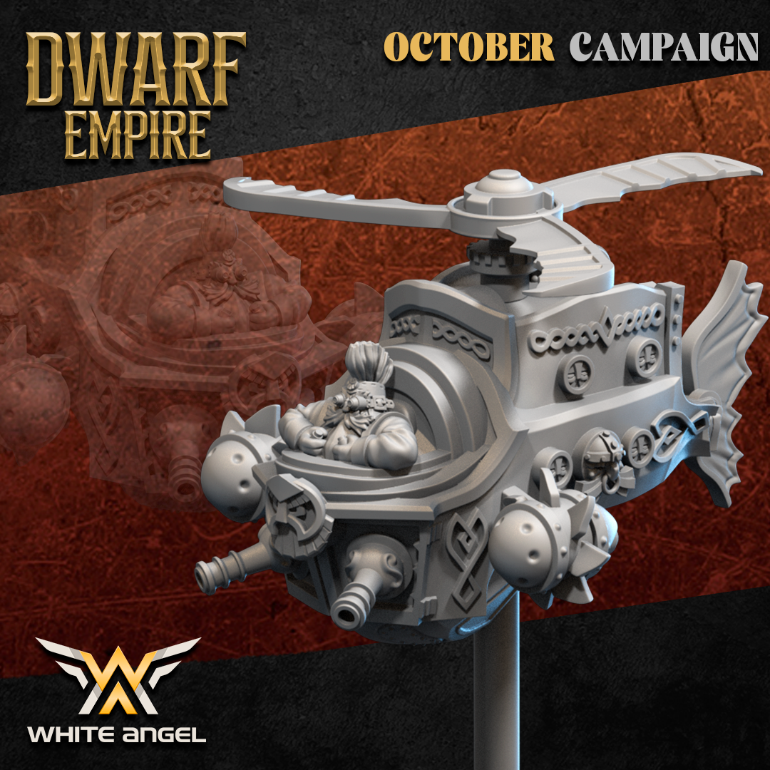 Elite Gyro, Dwarf Empire - White Angel Miniatures