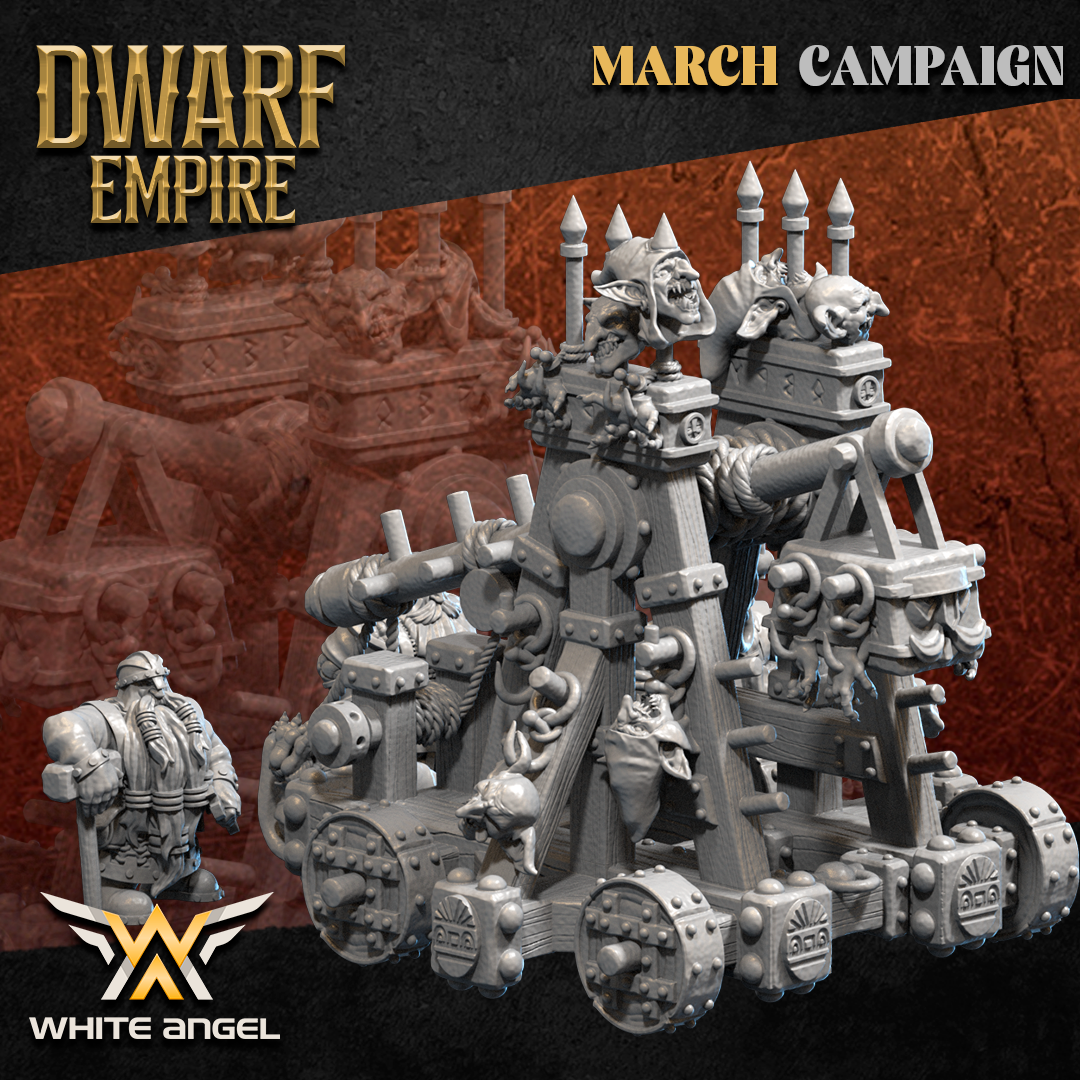 Goblin Fun Catapult, Dwarf Empire - White Angel Miniatures