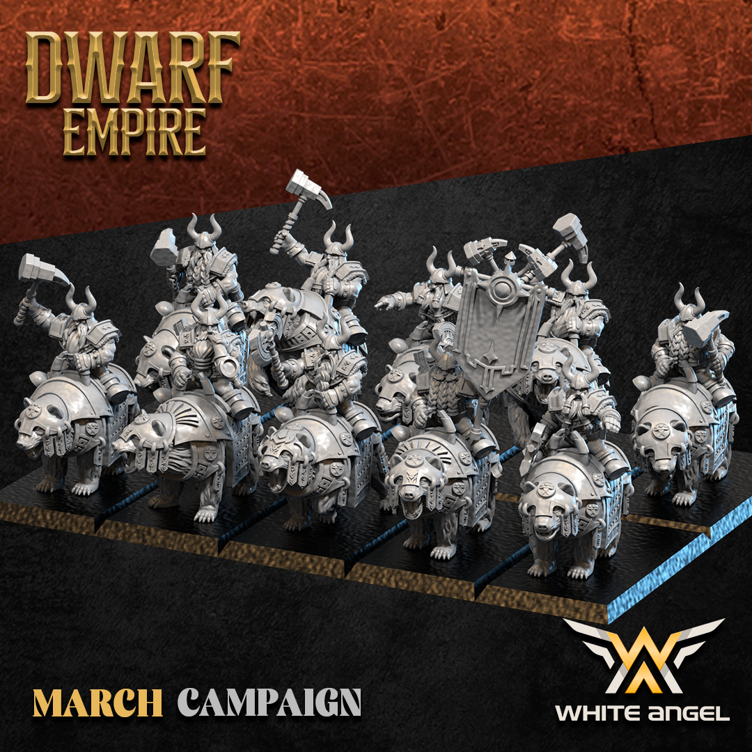 Heavy Dwarf Bear, Dwarf Empire - White Angel Miniatures