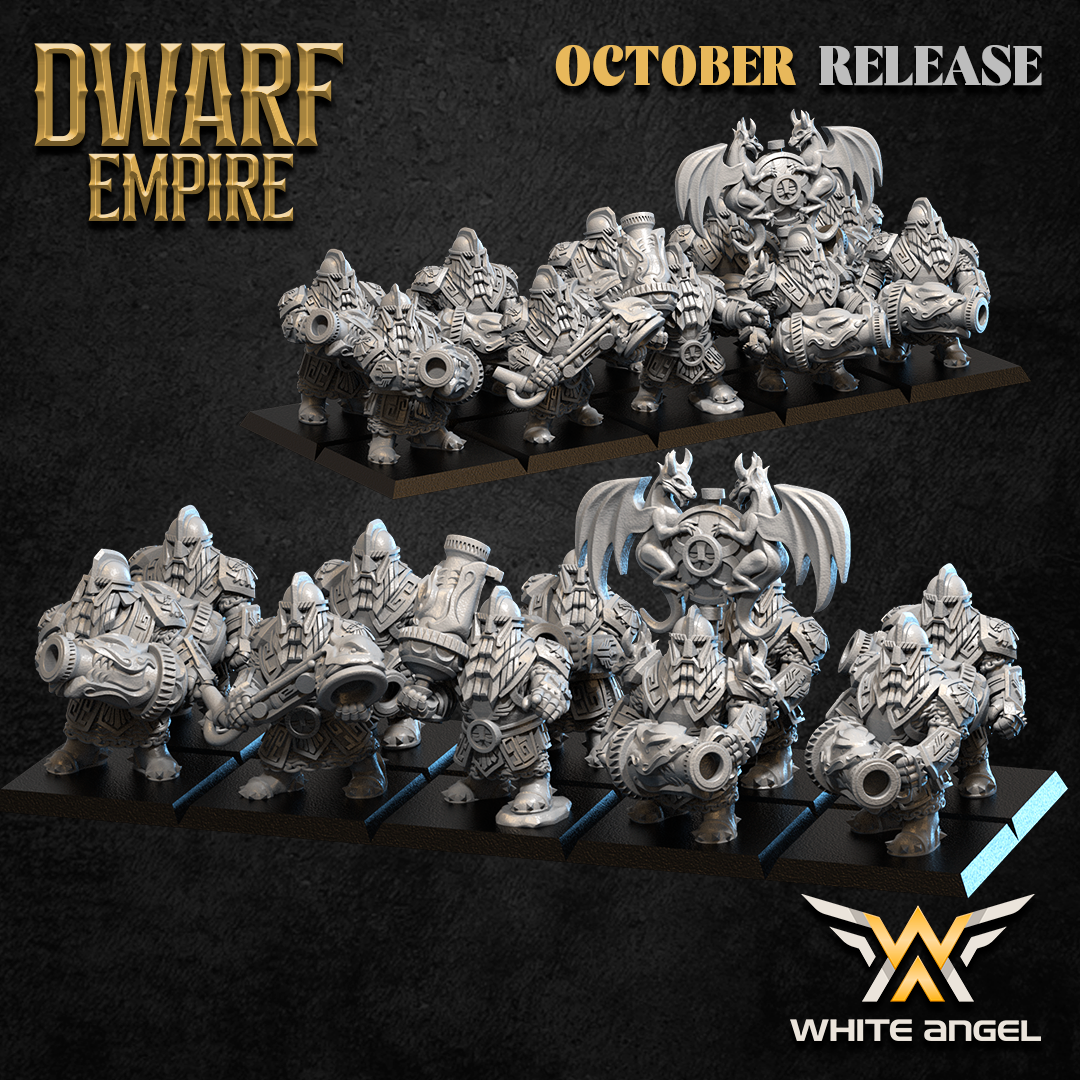 Iron Gun Dragon, Dwarf Empire, White Angel Miniatures