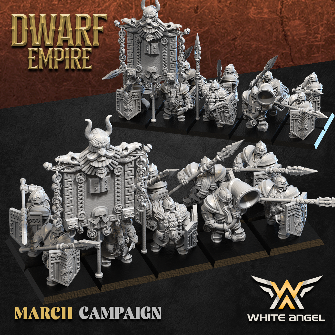 Oriental Pikedwarf, Dwarf Empire, White Angel Miniatures