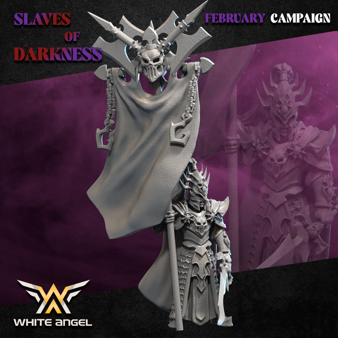 Dark Standard Bearer, Slaves of Darkness- White Angel Miniatures