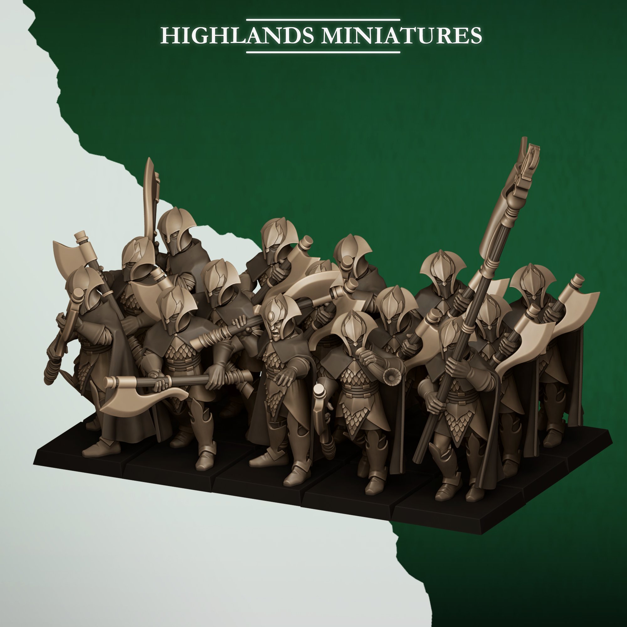 Feral Axemen, Feral Elves - Highlands Miniatures