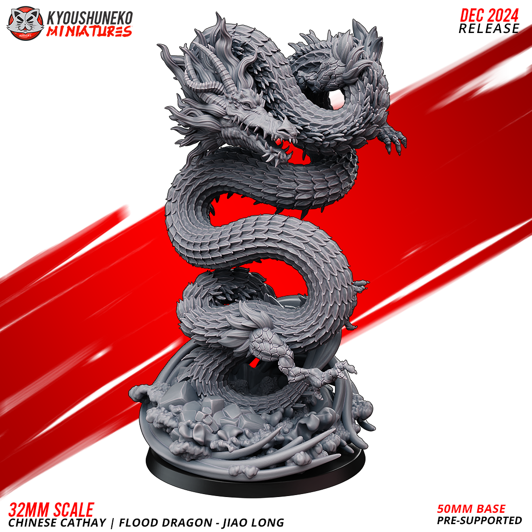 Flood Dragon - Jiao Long, Chinese Cathay, Kyoushuneko Miniatures