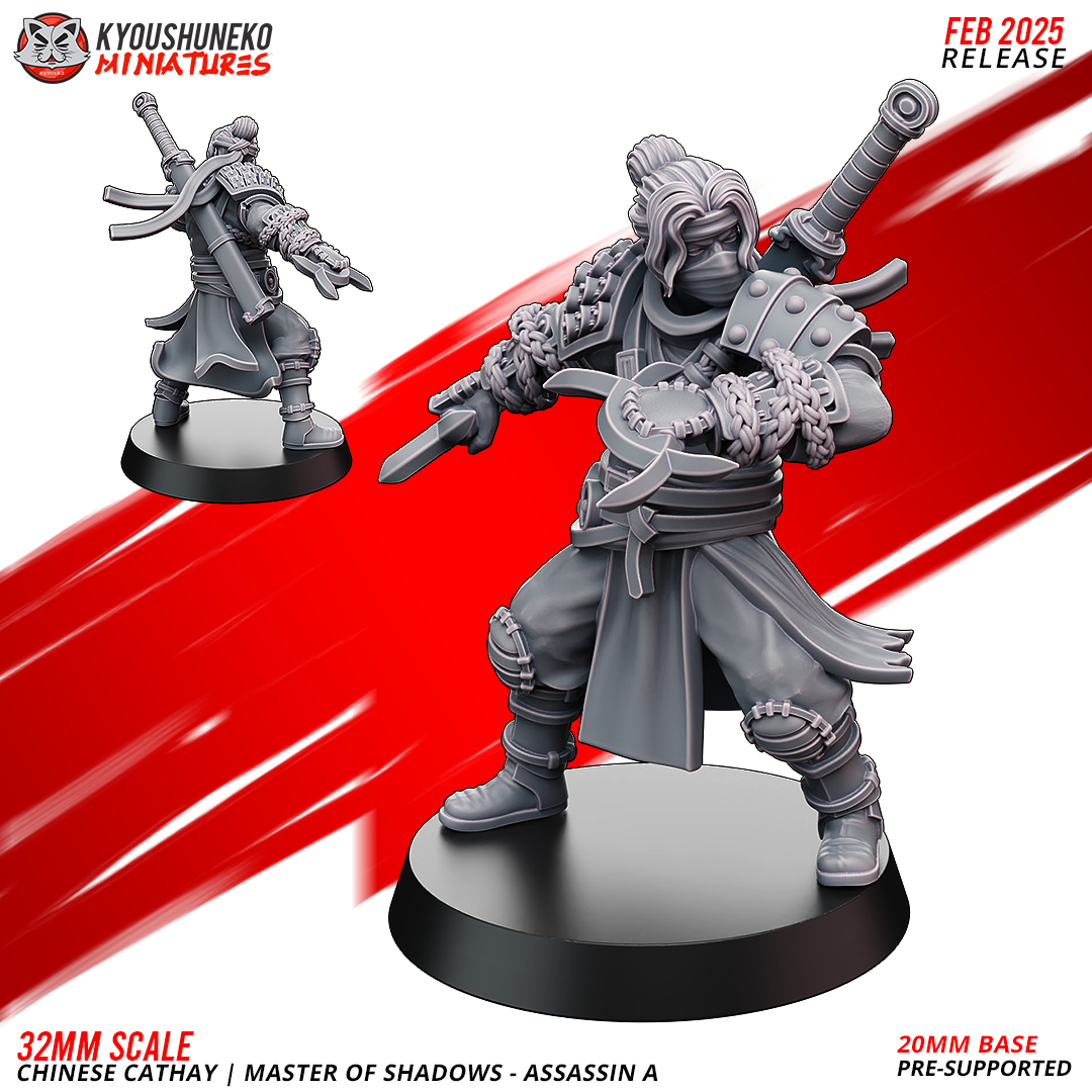 Master of Shadows - Assassin, Chinese Cathay, Kyoushuneko Miniatures