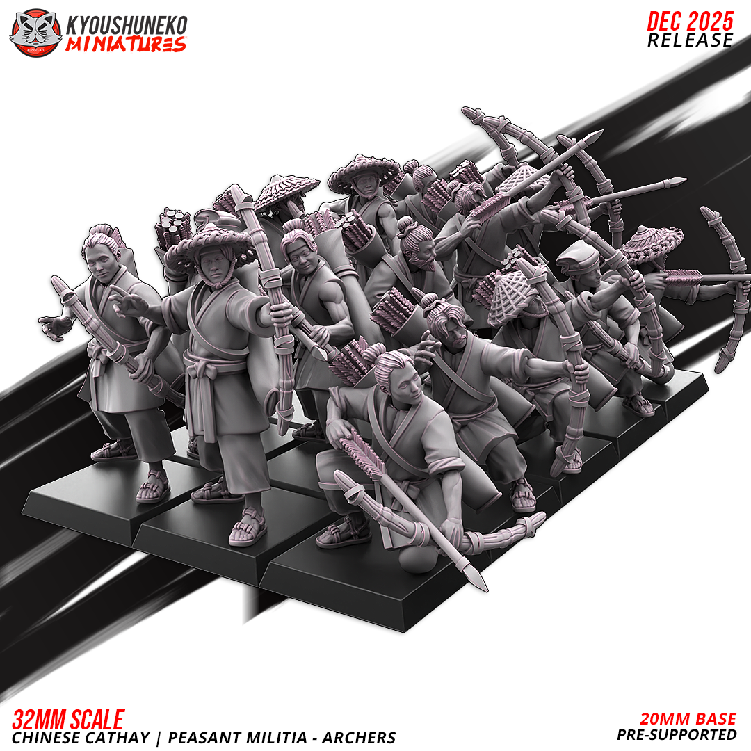 Peasant Militia Archers, Chinese Cathay, Kyoushuneko Miniatures