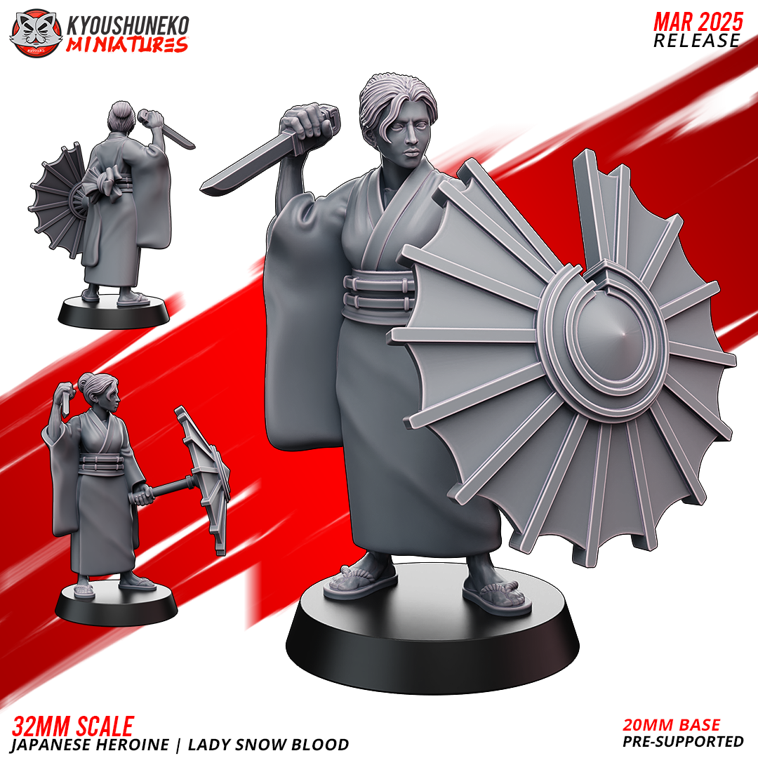 Lady Snow Blood, Japanese Heroine, Kyoushuneko Miniatures