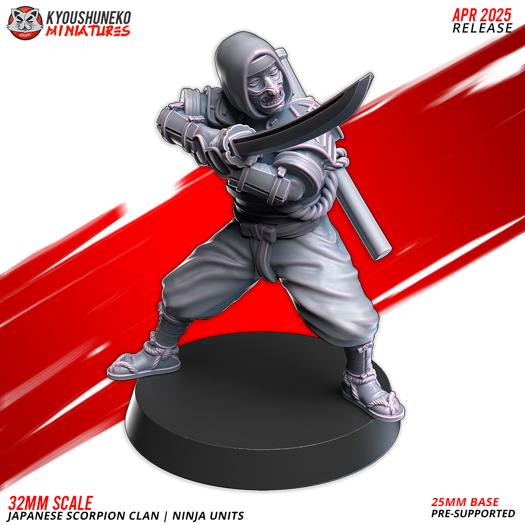 Ninja Units, Japanese Scorpion Clan, Kyoushuneko Miniatures - Image 3