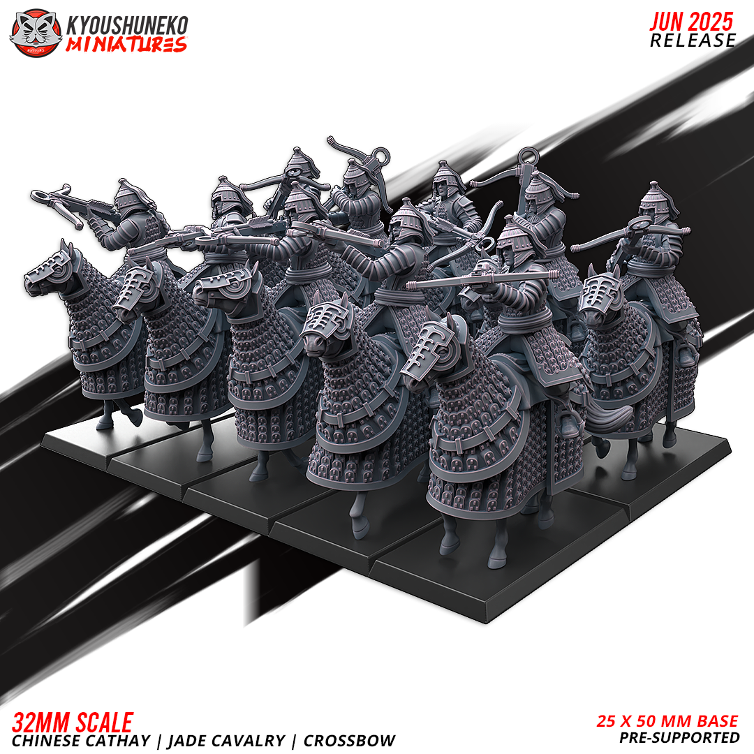 Jade Cavalry with Crossbows, Chinese Cathay, Kyoushuneko Miniatures
