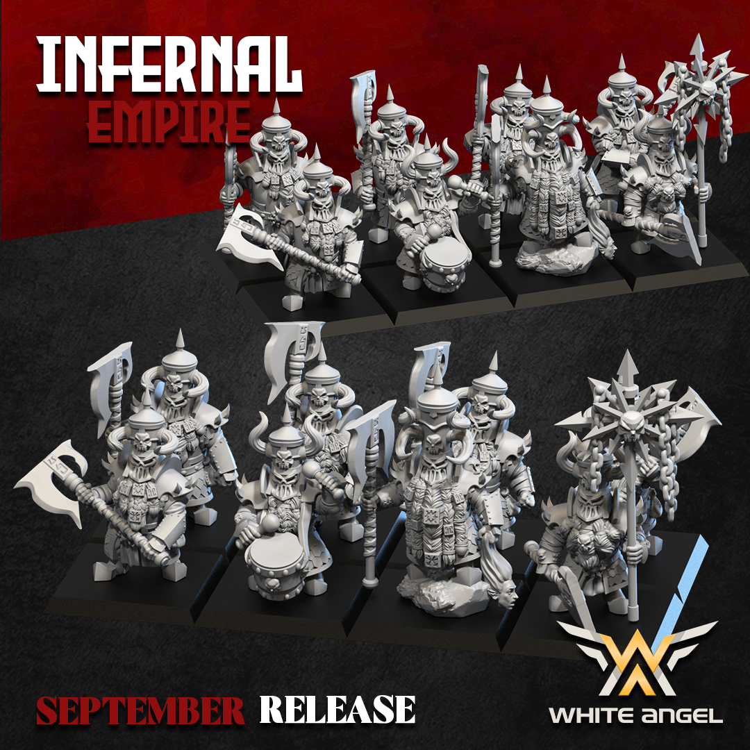 Infernal Heavy Guard 2H, Infernal Empire, White Angel Miniatures