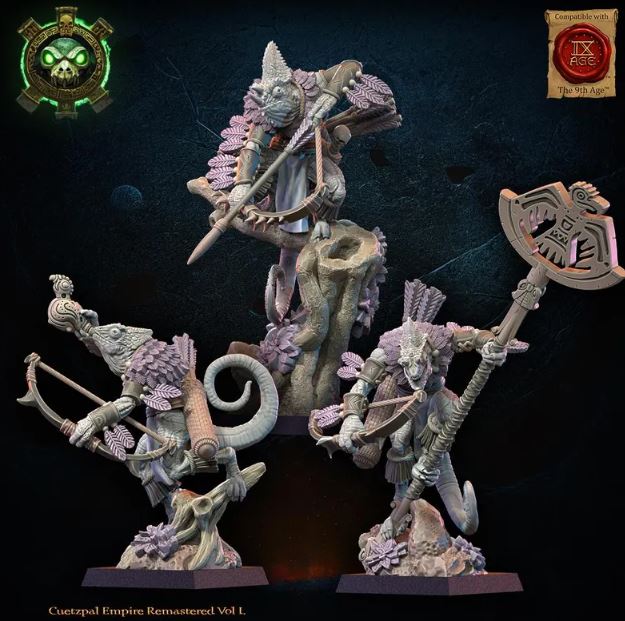 Kuaxotl Unit with bows inc Command Group, Cuetzpal Empire Remastered, Lost Kingdom - Image 3