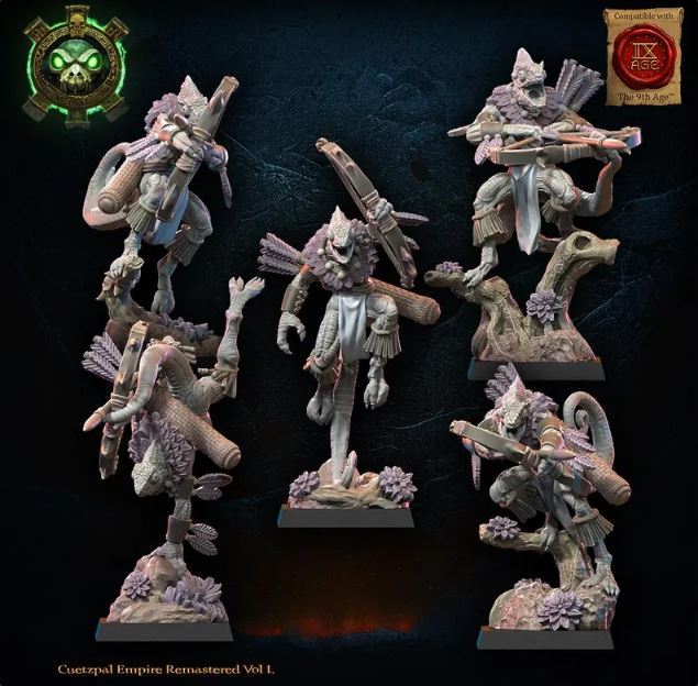 Kuaxotl Unit with bows inc Command Group, Cuetzpal Empire Remastered, Lost Kingdom - Image 4