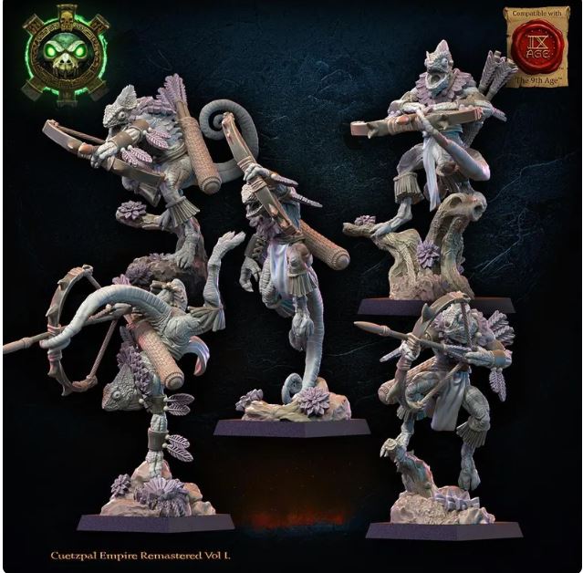 Kuaxotl Unit with bows inc Command Group, Cuetzpal Empire Remastered, Lost Kingdom - Image 6