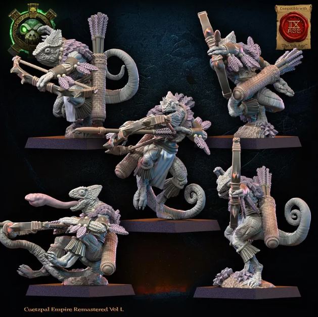 Kuaxotl Unit with bows inc Command Group, Cuetzpal Empire Remastered, Lost Kingdom - Image 9