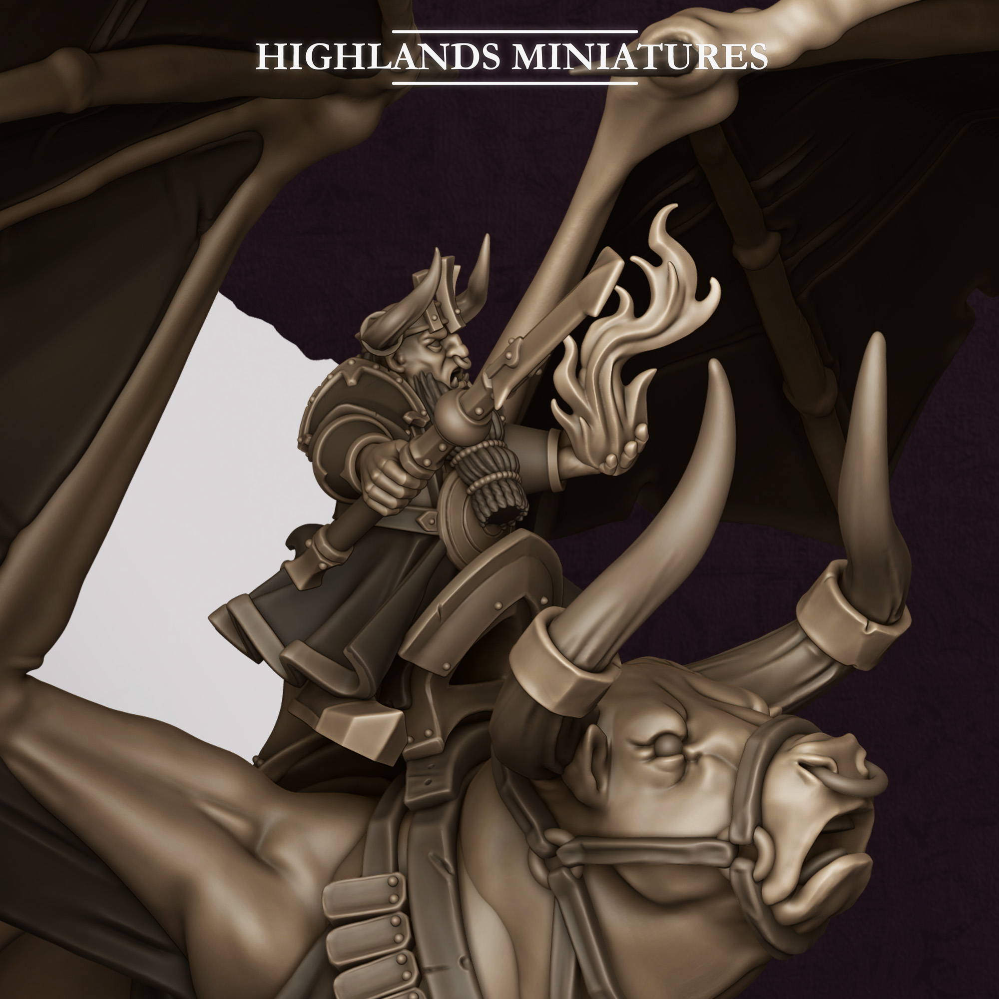 Mounted Sorceror of Marduk, Sons of Marduk- Highlands Miniatures - Image 3