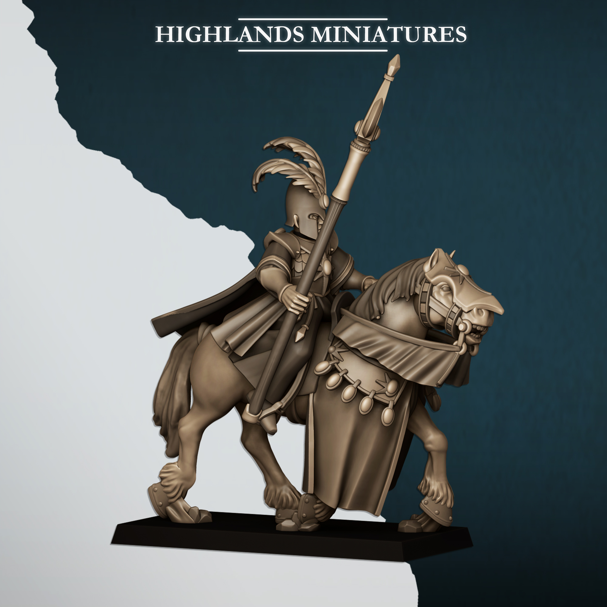 Mounted Aegean Mage, Aegean Elves - Highlands Miniatures - Image 3