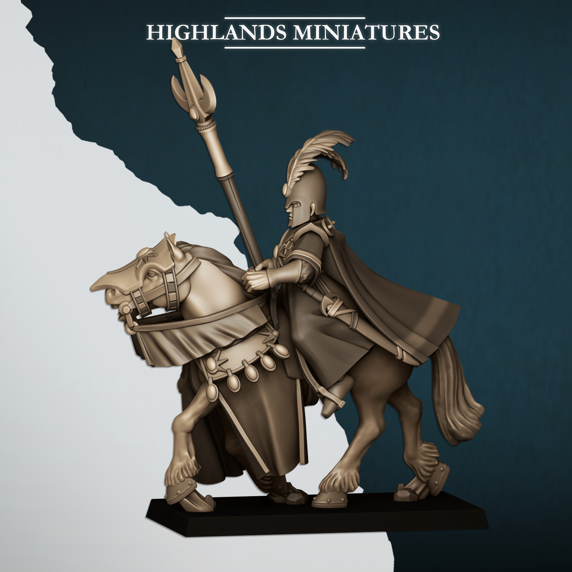 Mounted Aegean Mage, Aegean Elves - Highlands Miniatures - Image 4