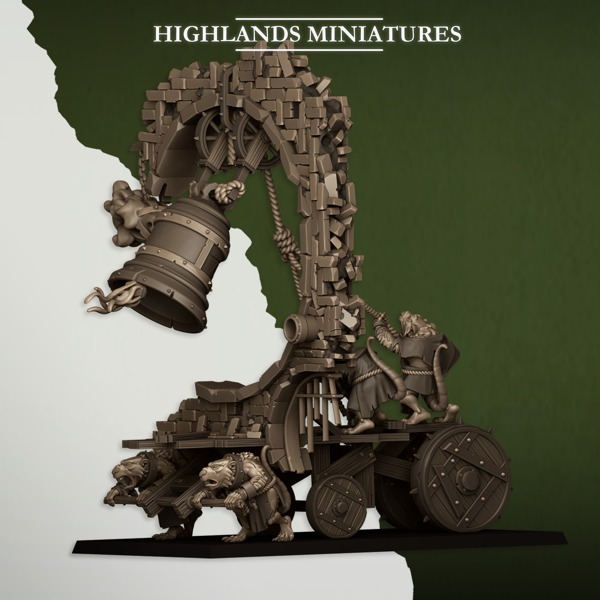 Moving Sewer with Bell, Sewer Vermin - Highlands Miniatures - Image 4
