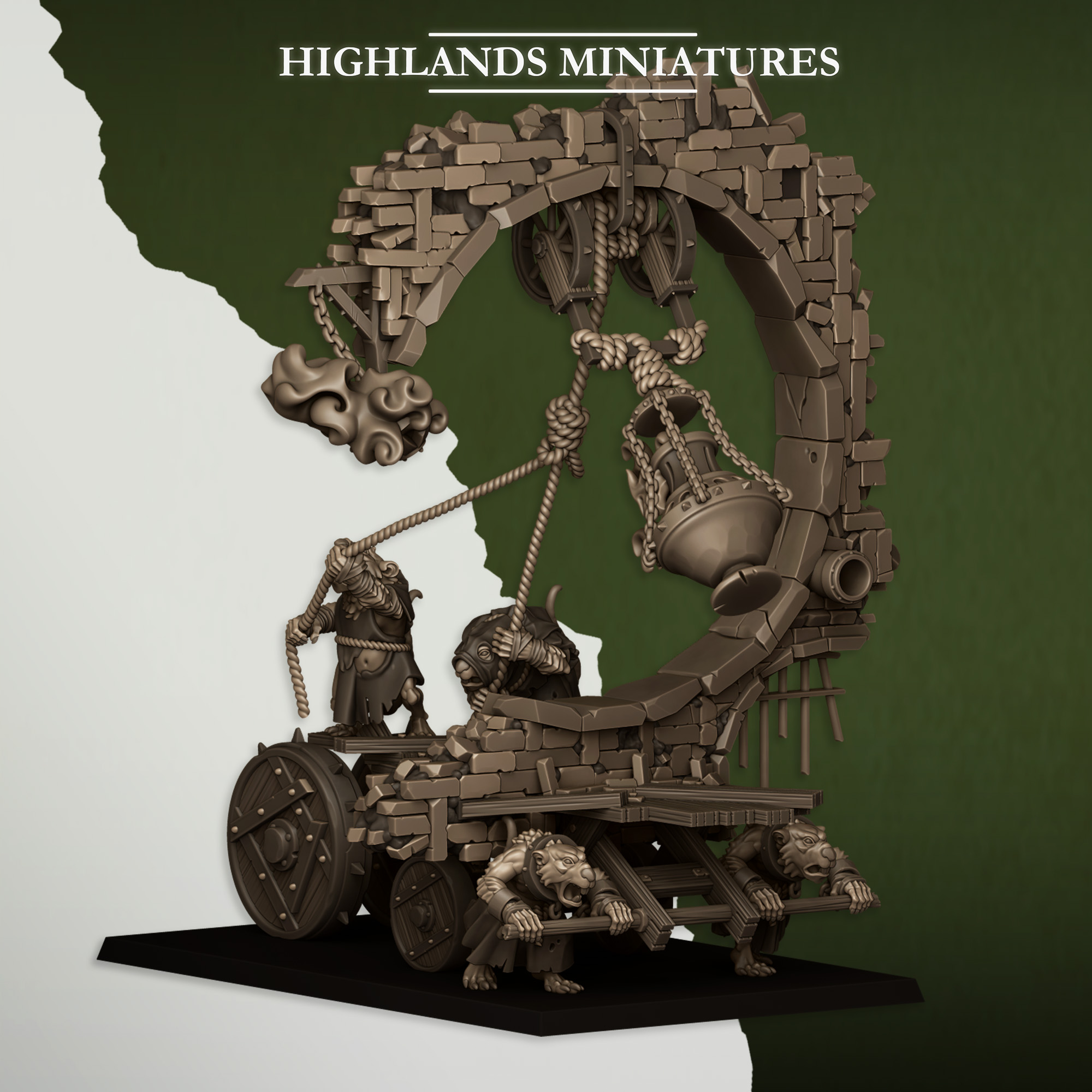 Moving Sewer with Bell, Sewer Vermin - Highlands Miniatures - Image 6