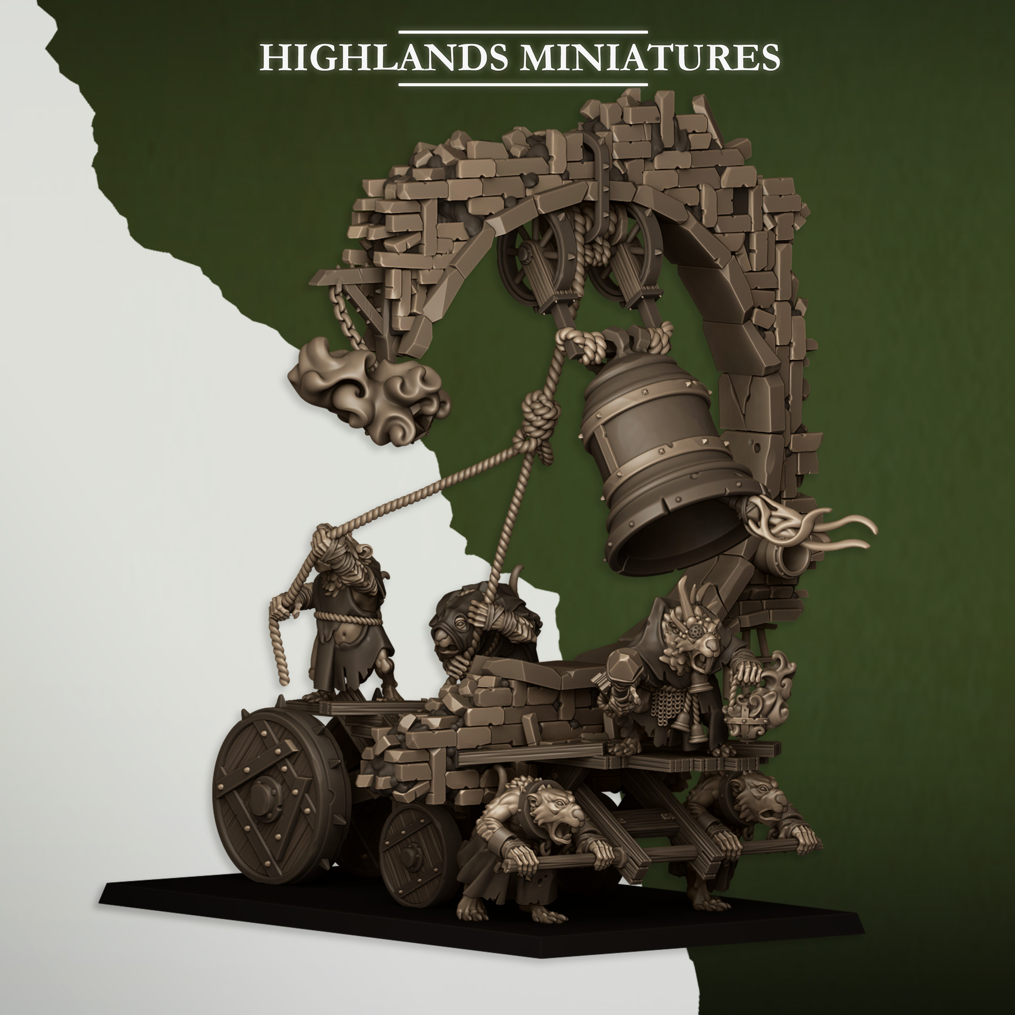 Moving Sewer with Bell, Sewer Vermin - Highlands Miniatures - Image 8