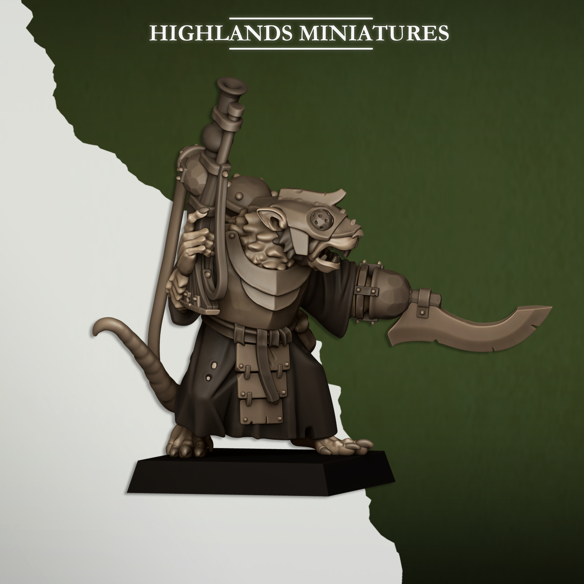 Vermin Engineer, Sewer Vermin - Highlands Miniatures