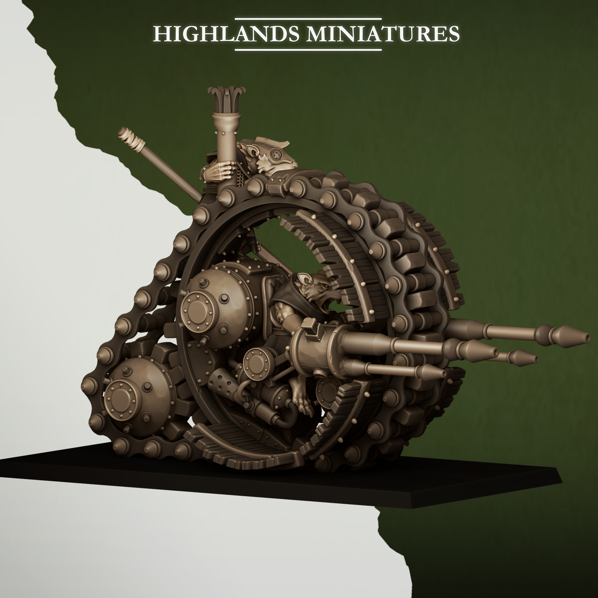 Wheeled Engine, Sewer Vermin - Highlands Miniatures