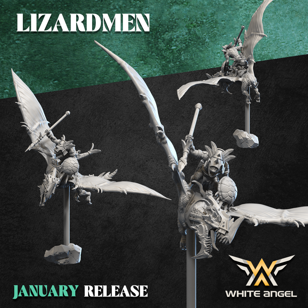 Skycrawler Lizard, Lizardmen - White Angel Miniatures - Image 5