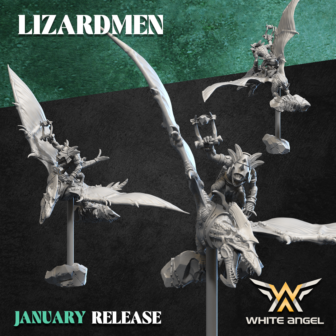 Skycrawler Lizard, Lizardmen - White Angel Miniatures - Image 6