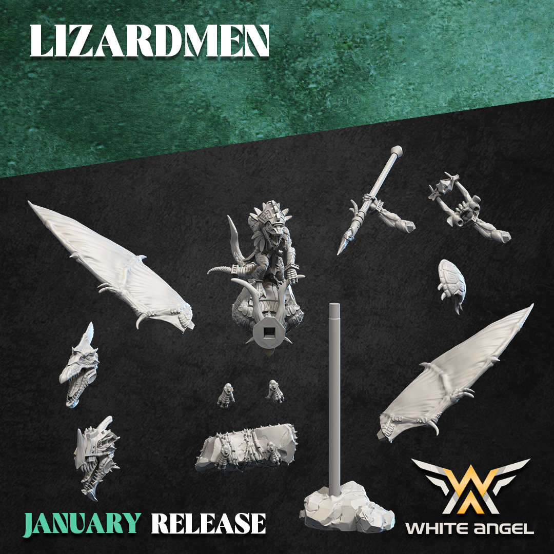 Skycrawler Lizard, Lizardmen - White Angel Miniatures - Image 7