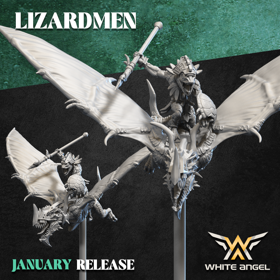 Skycrawler Lizard, Lizardmen - White Angel Miniatures - Image 8