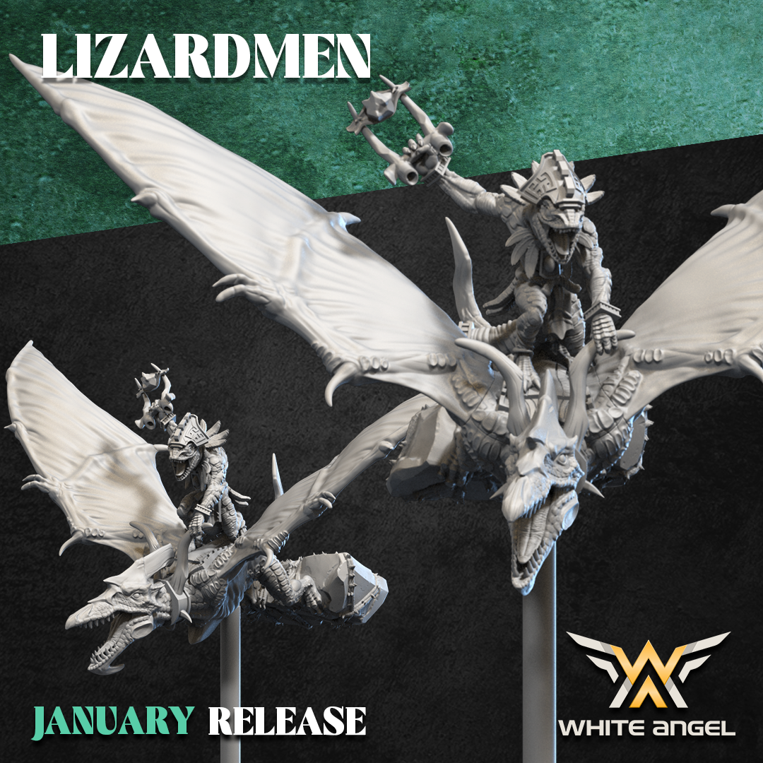 Skycrawler Lizard, Lizardmen - White Angel Miniatures - Image 9