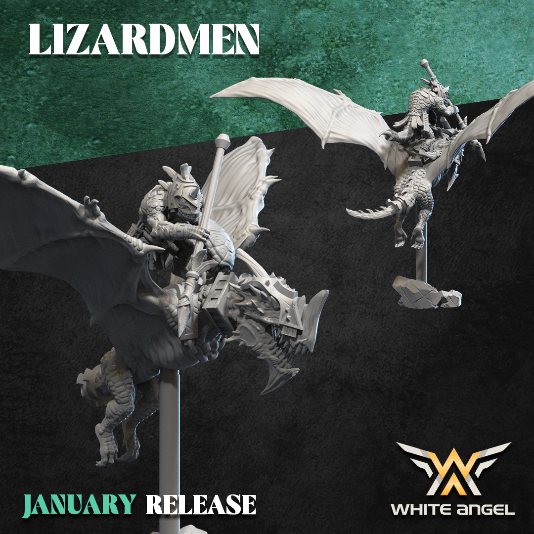 Skycrawler Lizard, Lizardmen - White Angel Miniatures - Image 11