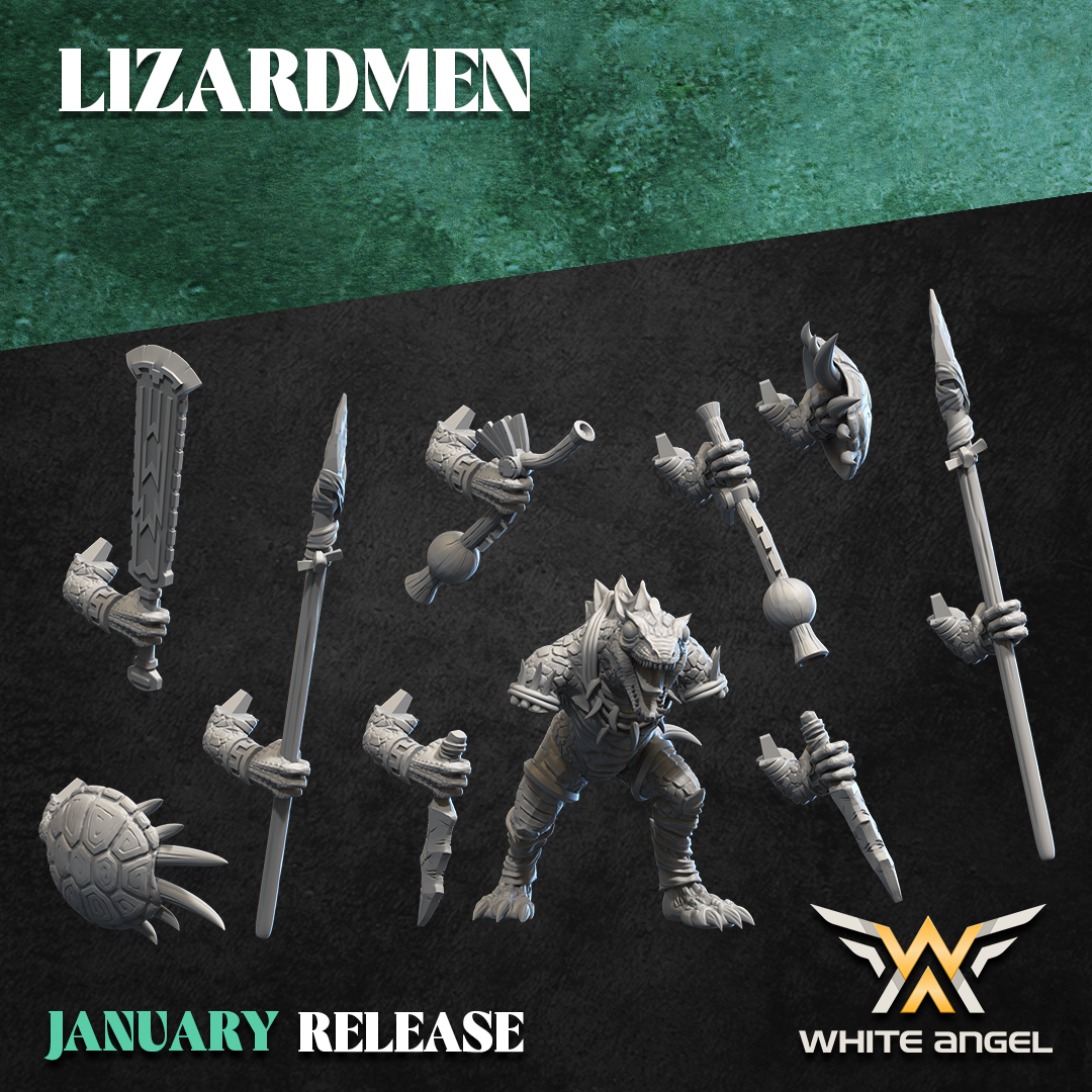 Slippery Lizards, Lizardmen – White Angel Miniatures - Image 7