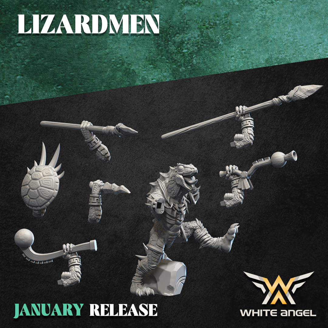 Slippery Lizards, Lizardmen – White Angel Miniatures - Image 8