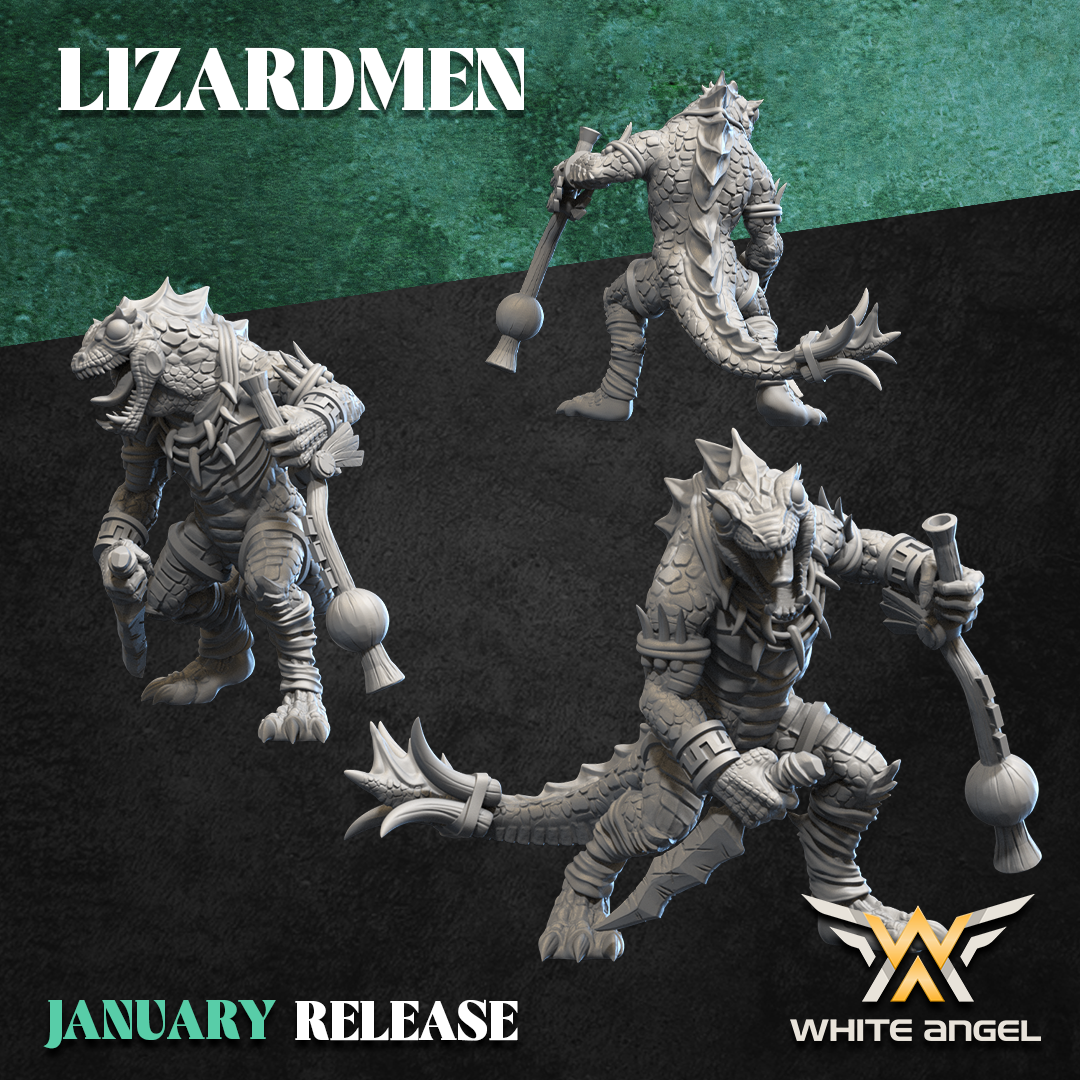 Slippery Lizards, Lizardmen – White Angel Miniatures - Image 9
