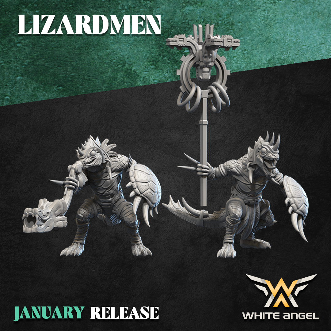 Slippery Lizards, Lizardmen – White Angel Miniatures - Image 10