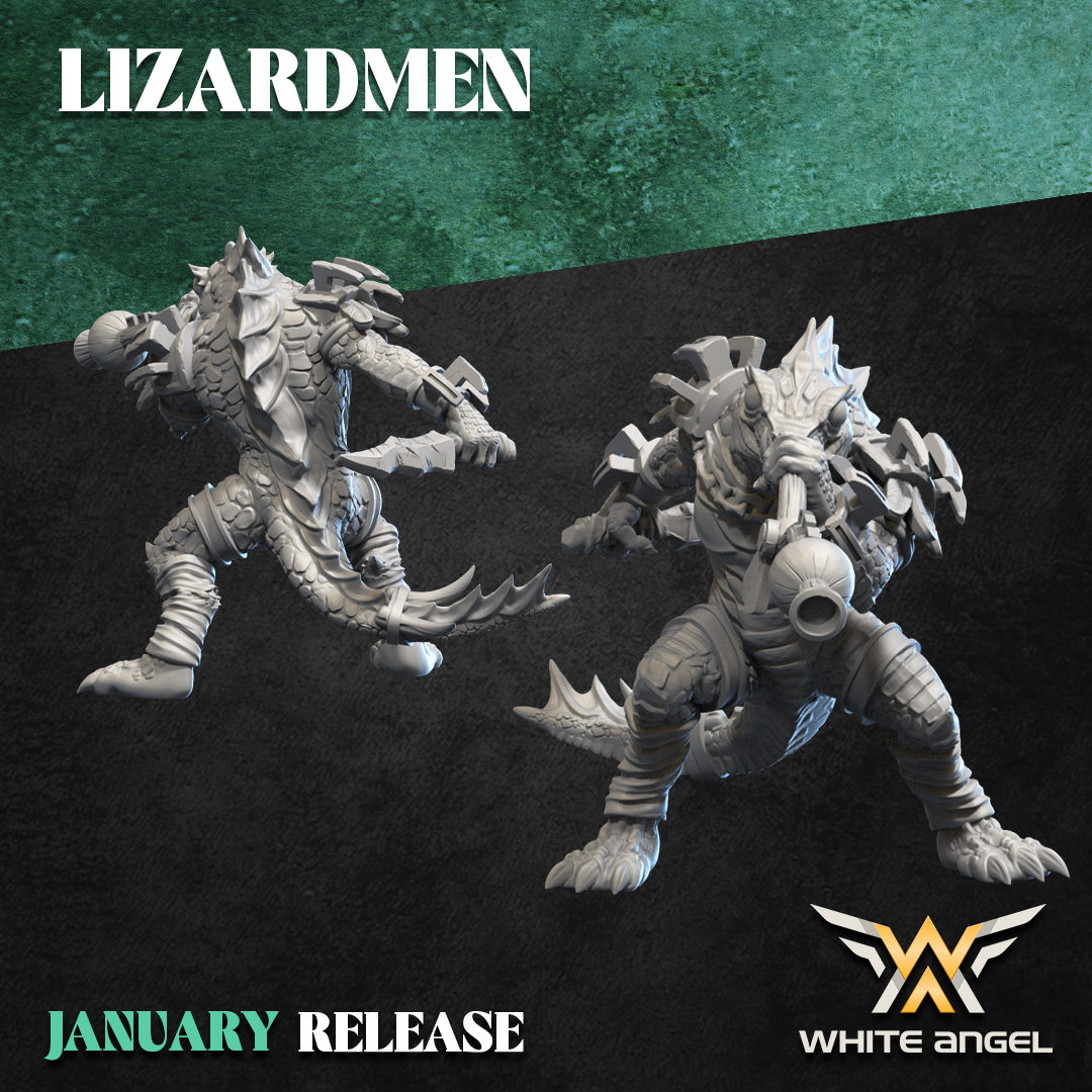 Slippery Lizards, Lizardmen – White Angel Miniatures - Image 11