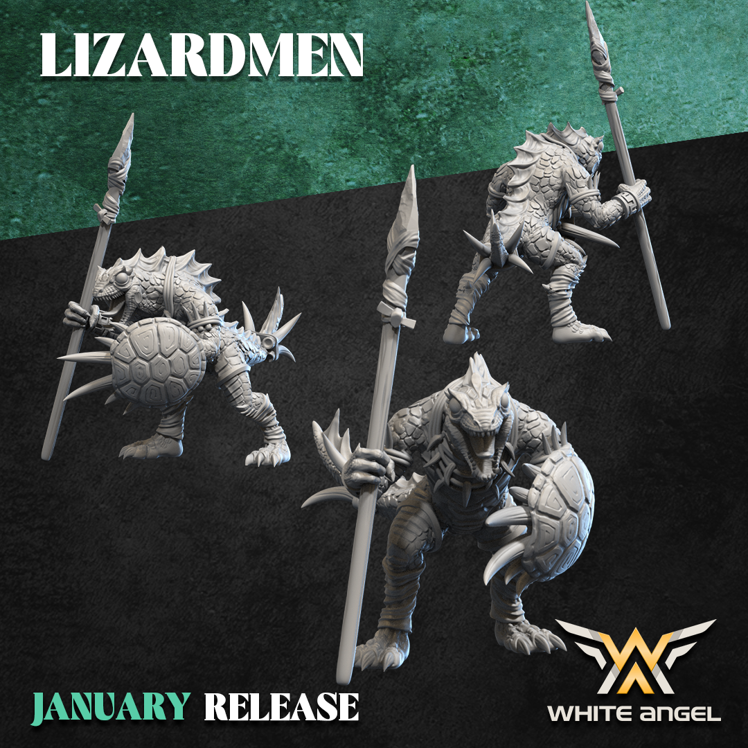 Slippery Lizards, Lizardmen – White Angel Miniatures - Image 12