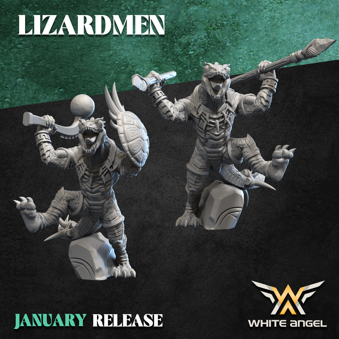 Slippery Lizards, Lizardmen – White Angel Miniatures - Image 13