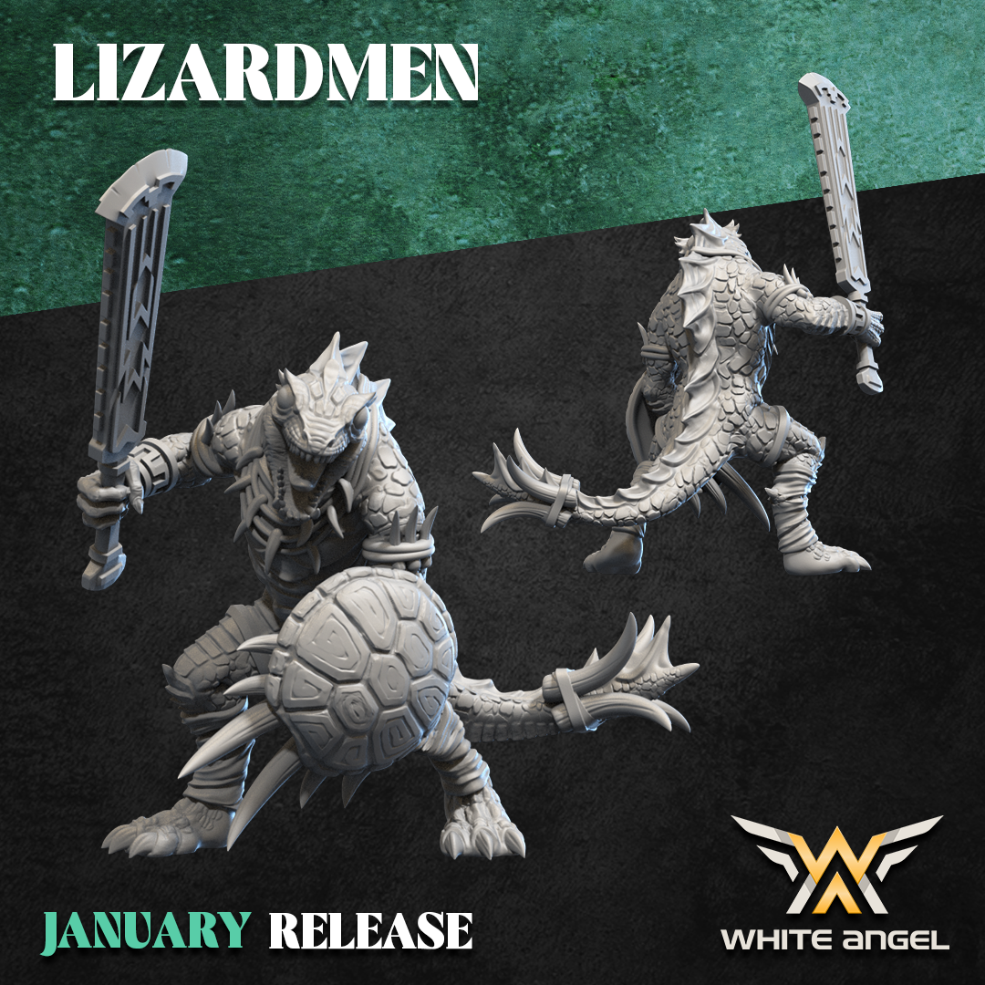 Slippery Lizards, Lizardmen – White Angel Miniatures - Image 14