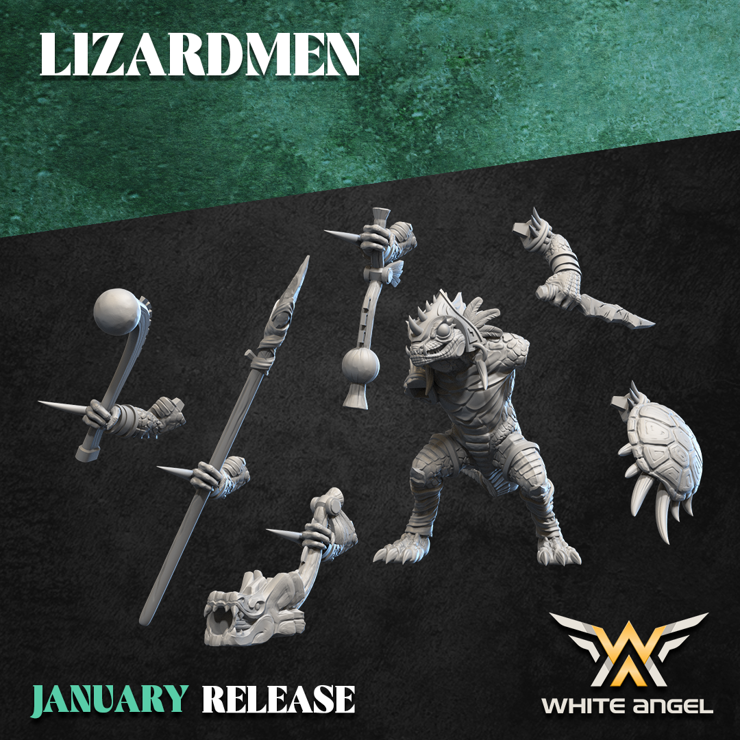 Slippery Lizards, Lizardmen – White Angel Miniatures - Image 3