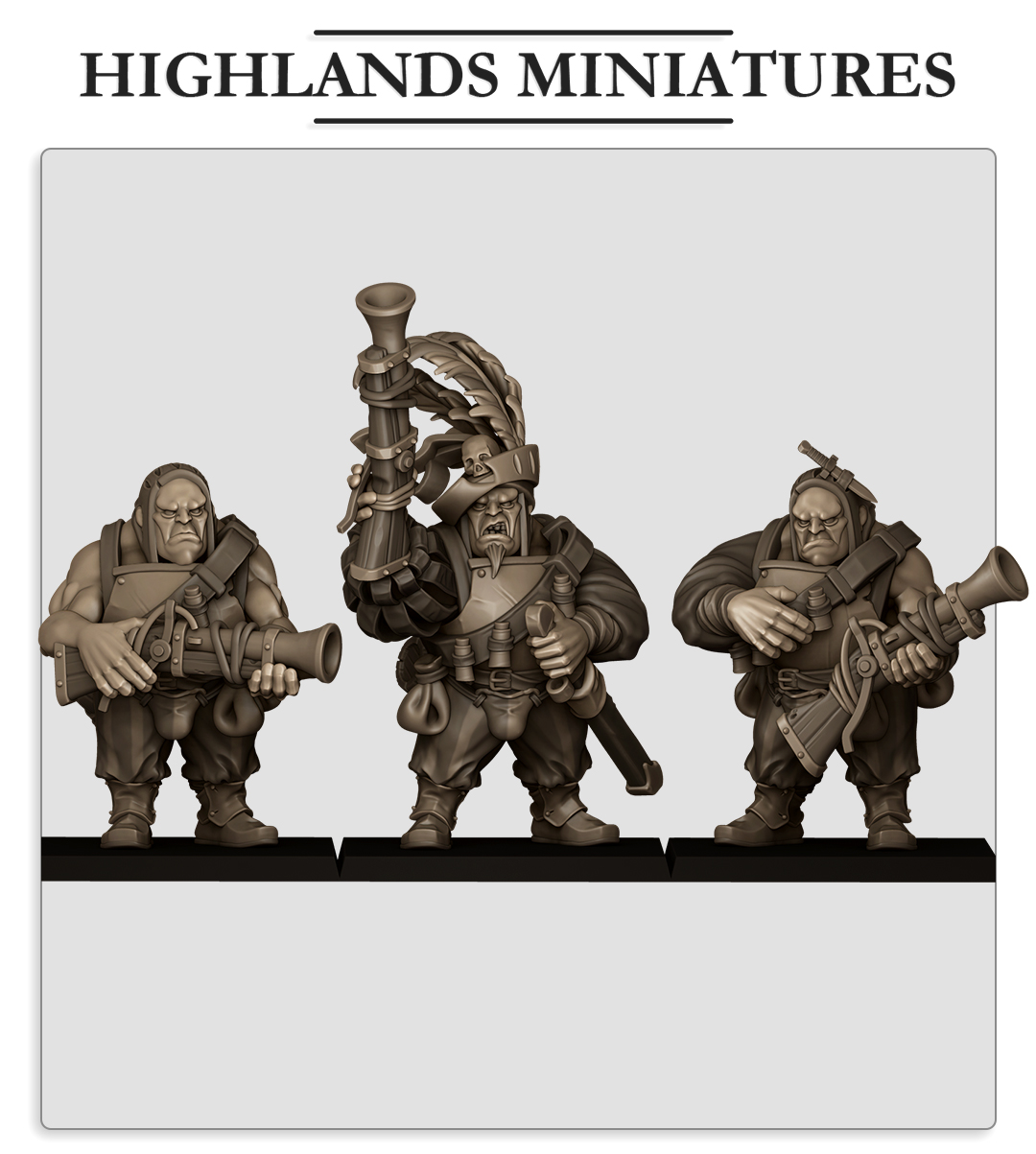 Sunland Ogres with Blunderbuss, Sunland- Highlands Miniatures
