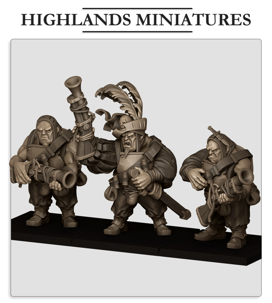 Sunland Ogres with Blunderbuss, Sunland- Highlands Miniatures - Image 3