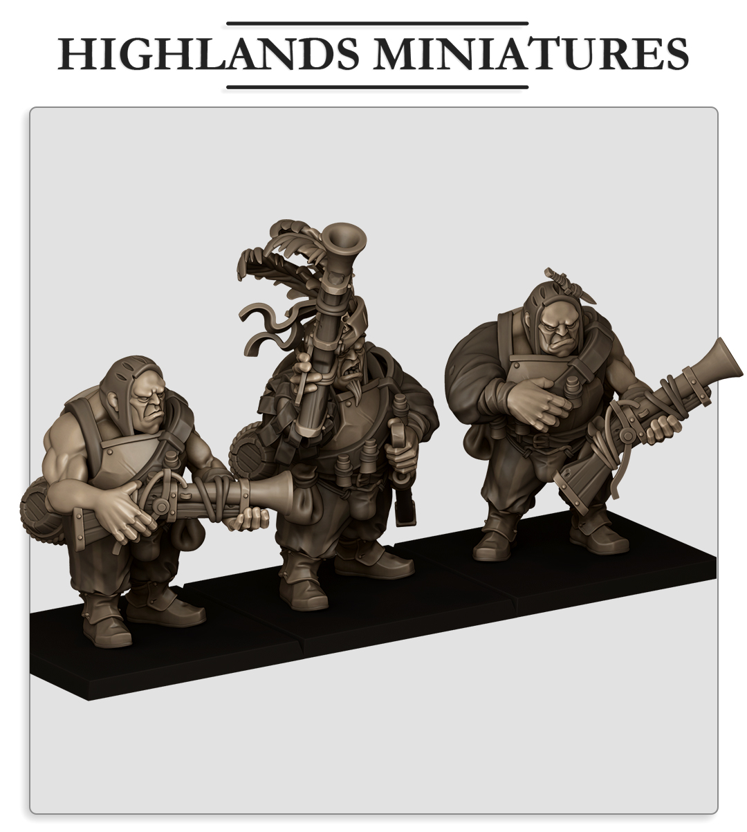 Sunland Ogres with Blunderbuss, Sunland- Highlands Miniatures - Image 4