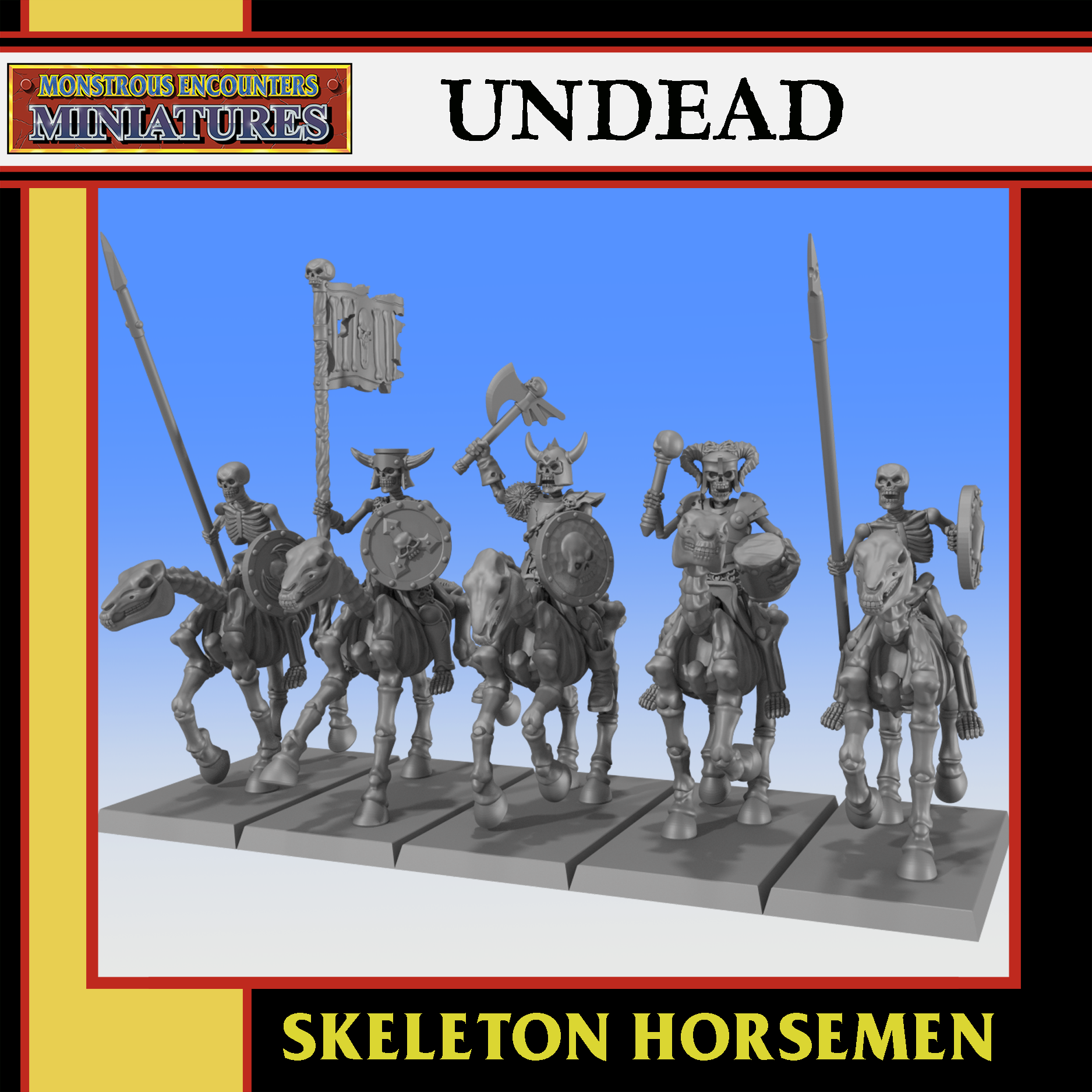 Skeleton Horsemen Unit, Undead - Monstrous Encounters
