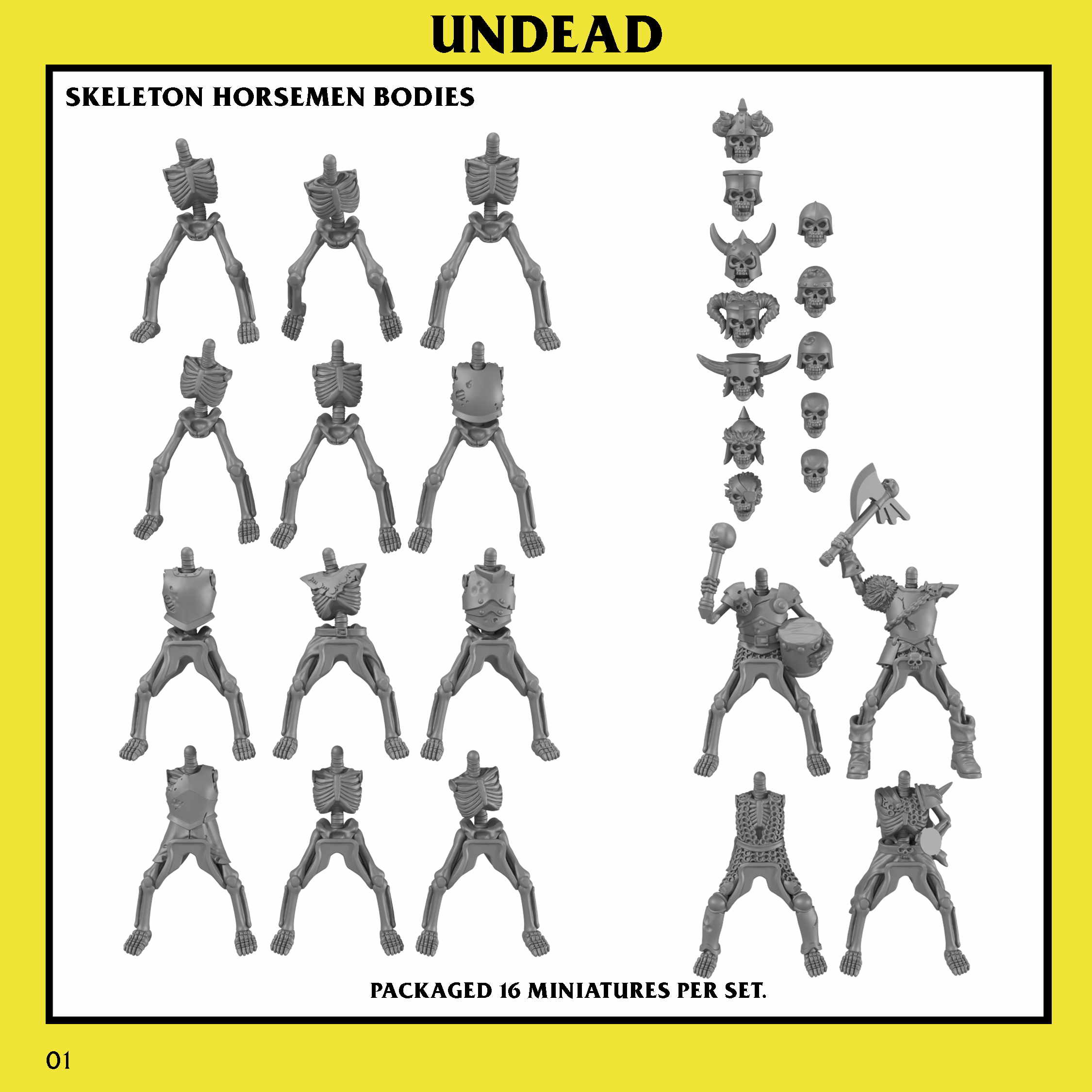 Skeleton Horsemen Unit with Command Group – Undead | Monstrous Encounters - Image 3