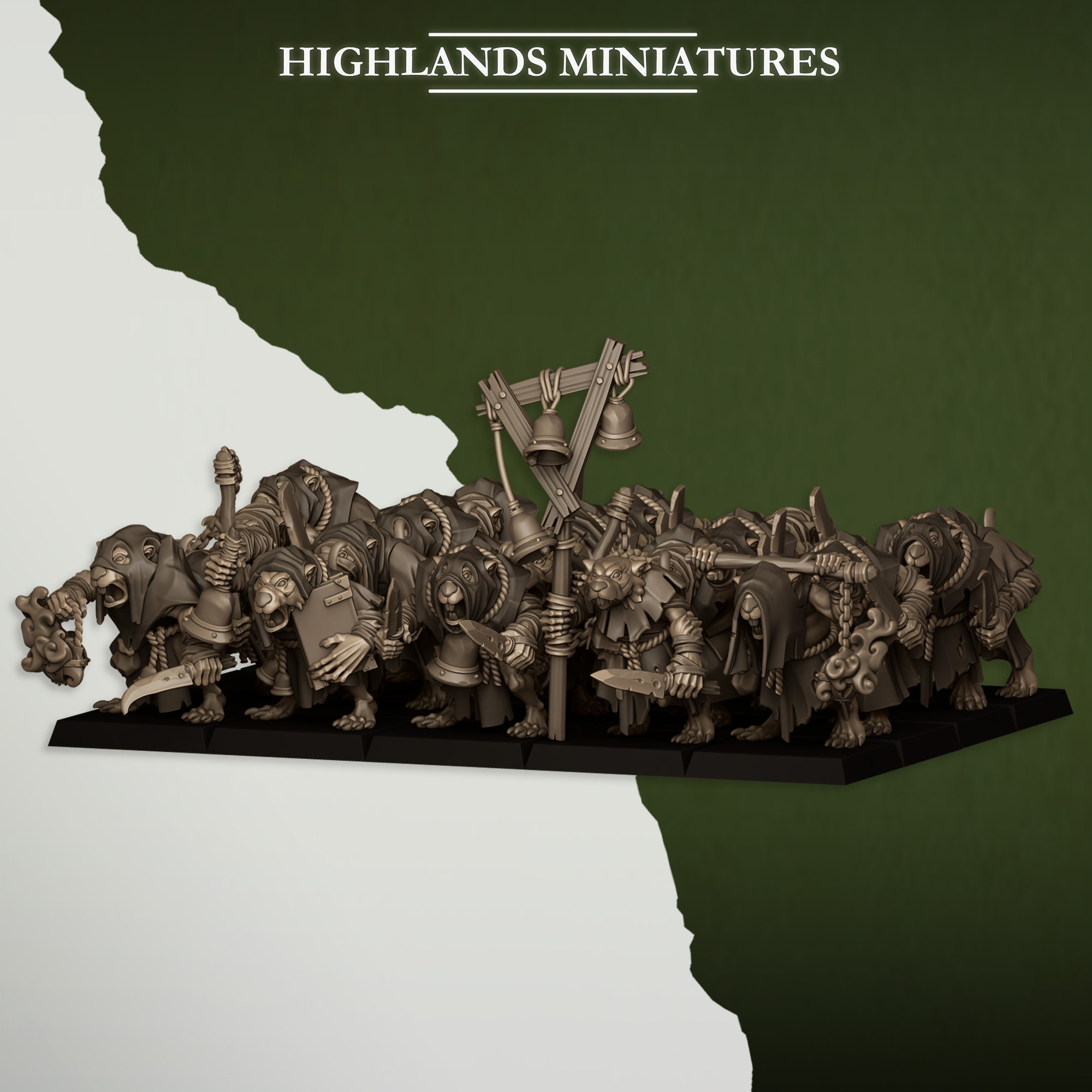 Vermin Acolytes, Sewer Vermin - Highlands Miniatures