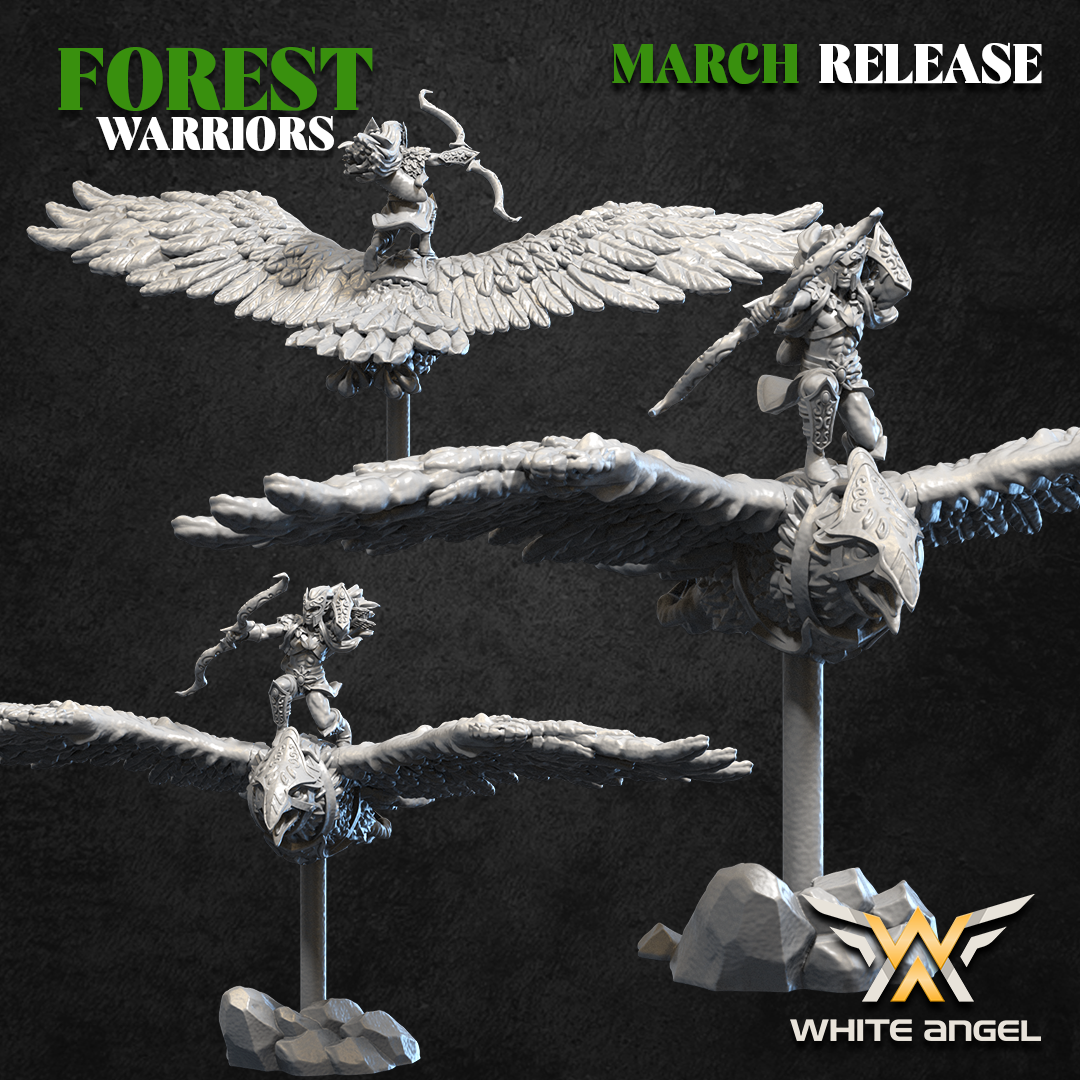 Ancestral Eagle Riders, Forest Warriors - White Angel Miniatures - Image 3