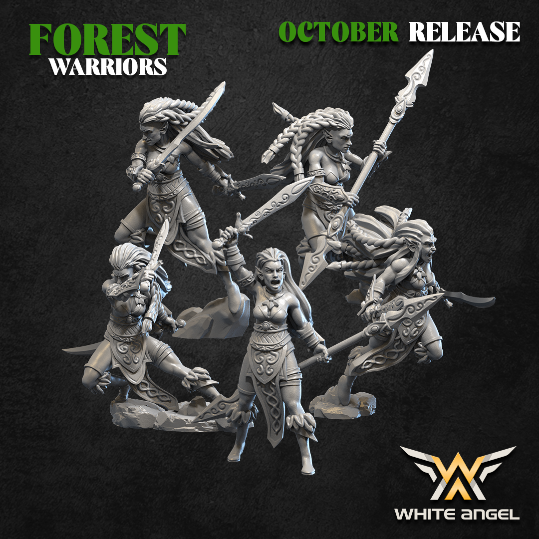 Forest Dancer Female, Forest Warriors - White Angel Miniatures