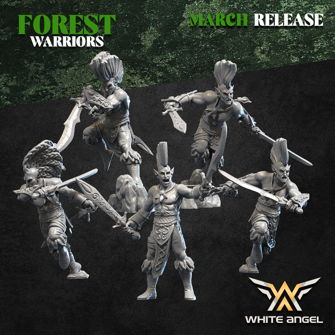 Forest Dancer Male, Forest Warriors - White Angel Miniatures - Image 3